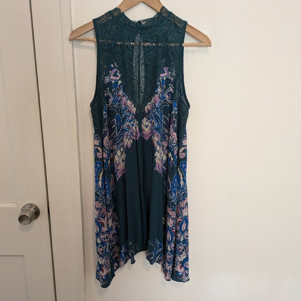 Free People Intimately Teal Green "Marsha" Slip Dress - Picture 2 of 12